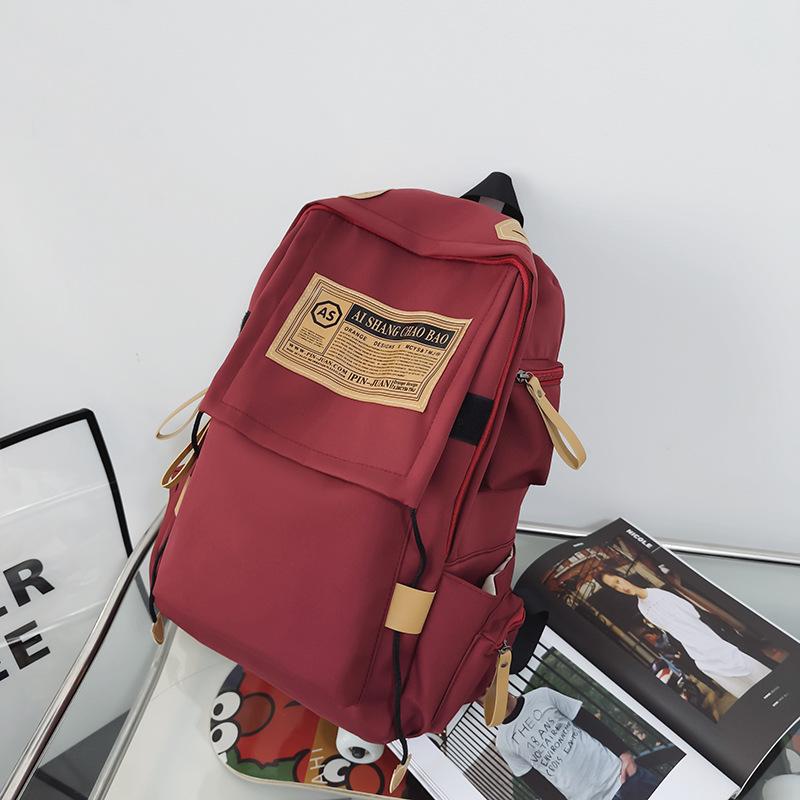 Korean Version Schoolbag Unisex Junior High School Student Waterproof Fashion Brand Backpack Male Large Capacity Couple Backpack