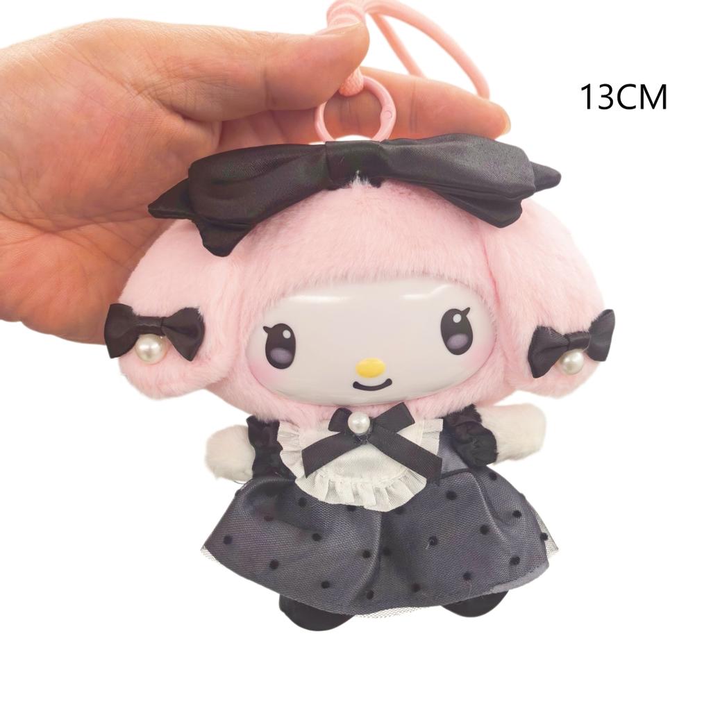 Hello Kitty Sanrio Plush Stuffed Toy Keychain Anime Peripheral Kuromi Doll Backpack Hanging Chain Holiday Gifts For Boys Girls