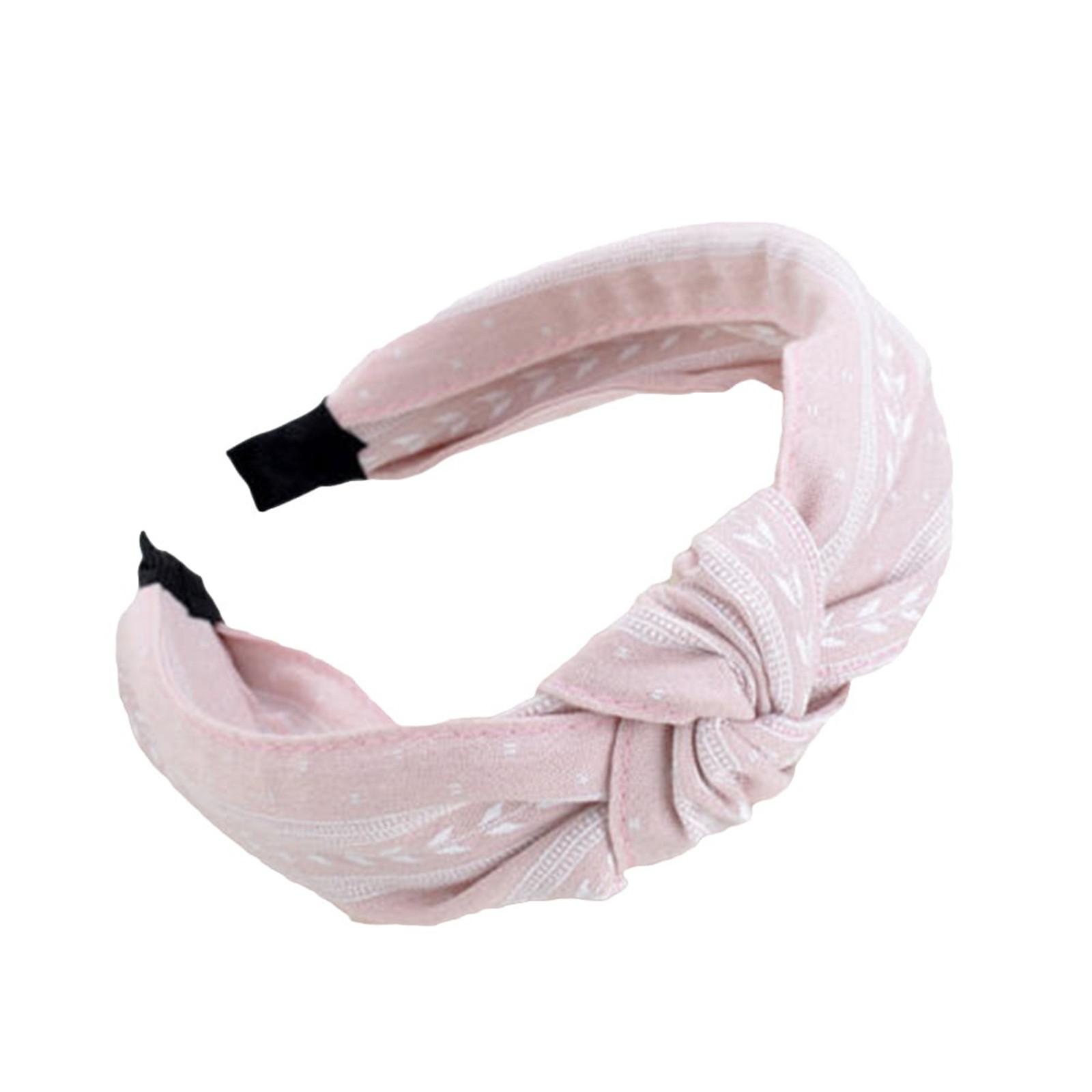 

1 Pcs Women Cloth Knotting Fashion Leaves Wide Hairband Headband Hair Accessories розовый