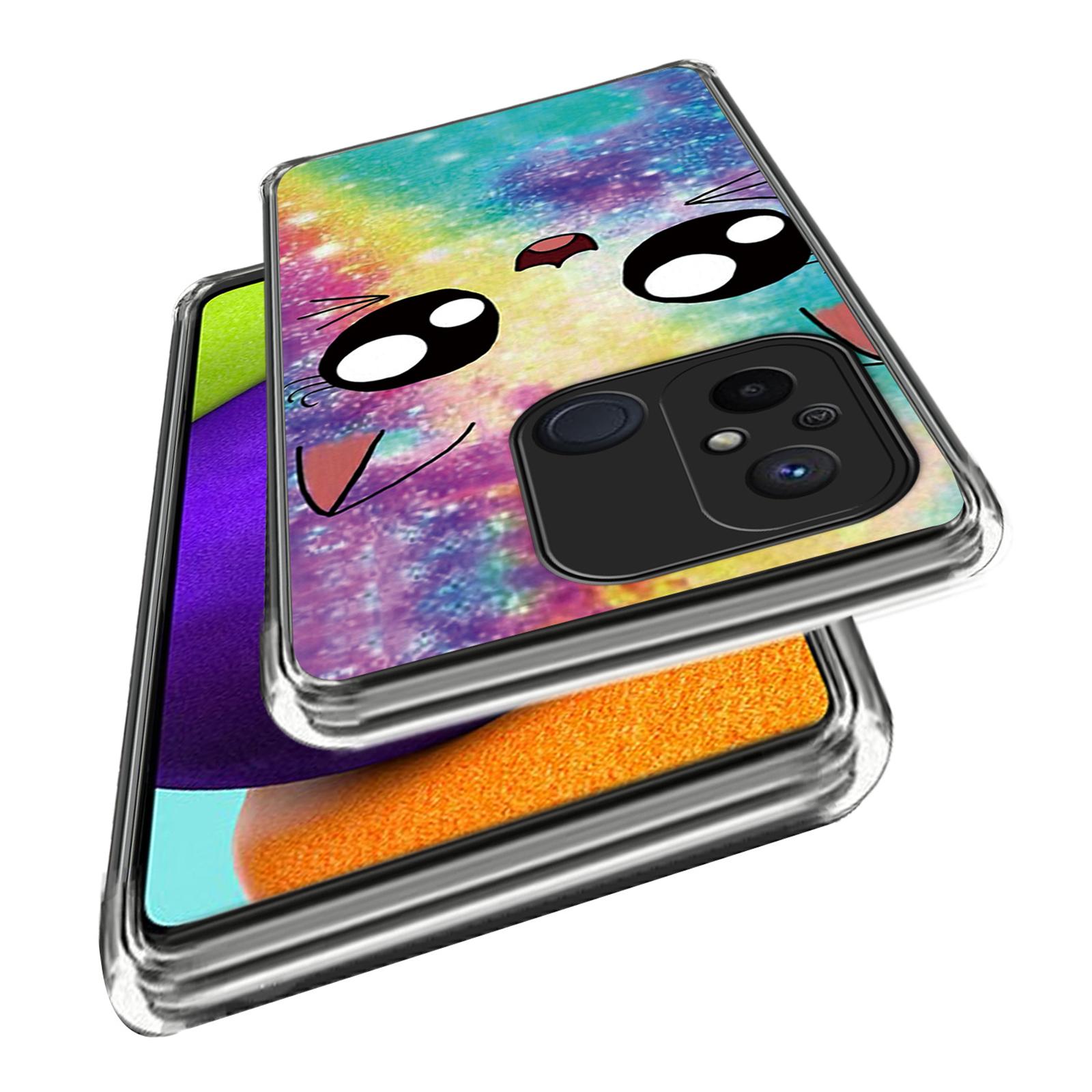

For Xiaomi Redmi 12C 4G Pattern Case Soft TPU Anti-Scratch Phone Cover Butterfly and Flower