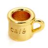 1pc 3D Cup Coffee Brass Charms 18K Gold Plated Creative Pendants DIY Necklace Elegant Jewelry Accessory for Women