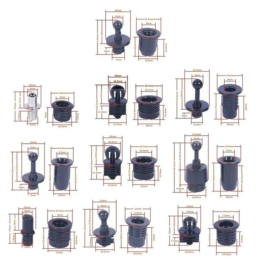 Kit de 10 Pares de Clavijas para Rejilla de Altavoz DIY, Juego de Hebillas de Rótula para Cubierta de Malla, Kit/Juego de Piezas de Sujeción Para Altavoz