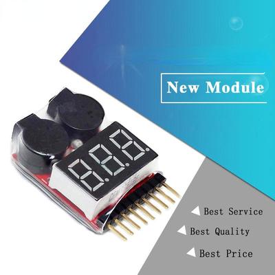 1pcs 1-8S LED Low Voltage Buzzer Alarm Lipo Voltage Indicator Checker Tester