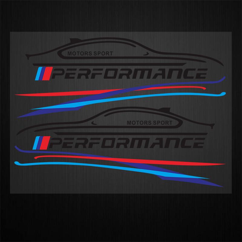 2pcs M Power Performance Car Rearview Mirror Sticker for BMW 1 3 4 5 7 Series F18 F10 F25 F30 F31 F34 GT X1 X3 X4 X5 X6 F15 F16