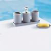 1Set Luxurious Bathroom Accessory Set Complete with Mouthwash Cup Soap Holder Liquid Soap Dispenser Toothbrush Holder