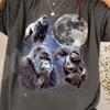 Retro Gorilla Moon Shirt, Vintage Jungle Animal Tee, Celestial Ape Art, Aesthetic 90s Gorilla Tshirt, Cottagecore Forest Wildlife Gift