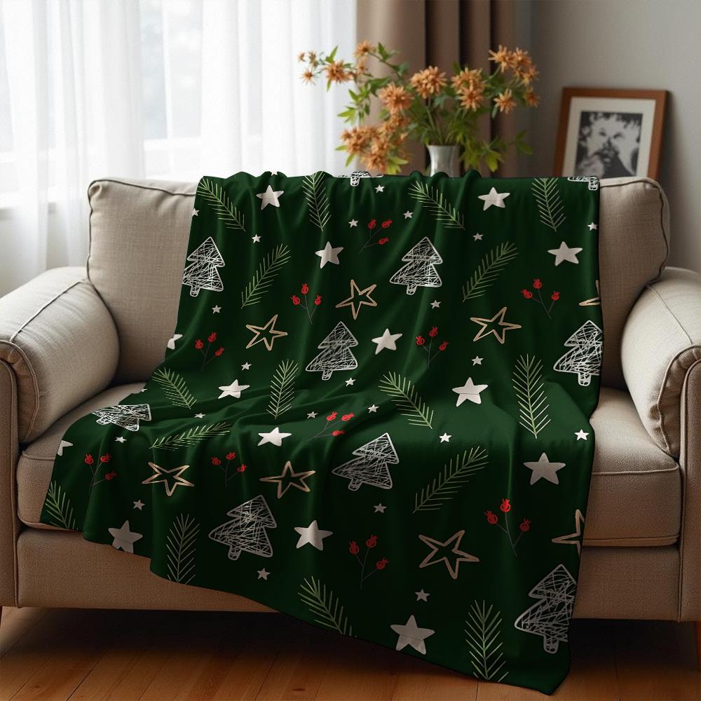 Dark Green Nutcracker Soft Flannel Blanket Breathable Warm Throw for Office Car Sofa Kids Room Birthday Xmas Gift