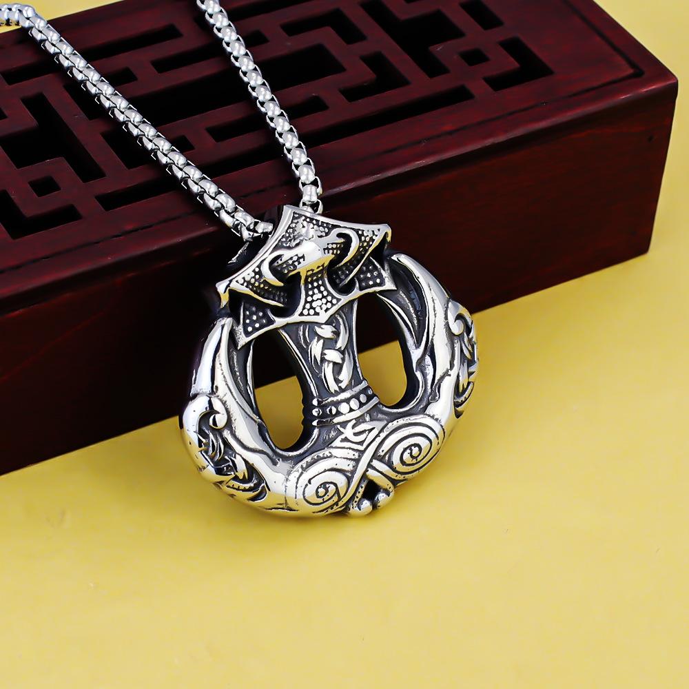 Necklace Anchor Men's and Women's Heads Viking Culture Pendant
