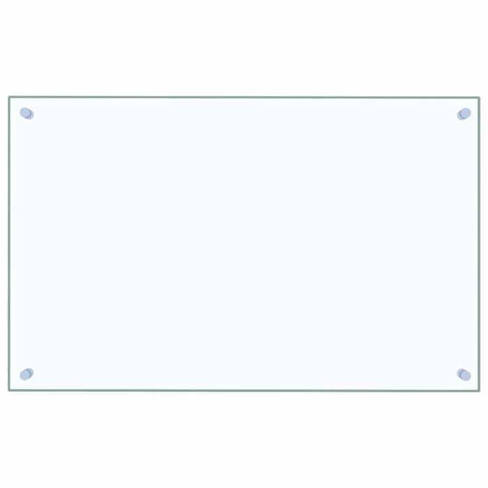 VidaXL Kitchen Backsplash, Transparent, 80x50 Cm, Tempered Glass, Heat and Scratch Resistant, Wall Panel, 249470