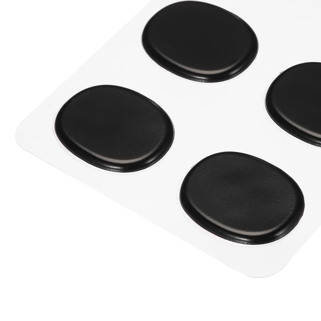 Uxcell 48-delers trommedemper gelputer, silikon dempeputer, trommedempere, Moon Gel, svart, 30x25x3mm, for klangkontroll av trommer og cymbaler