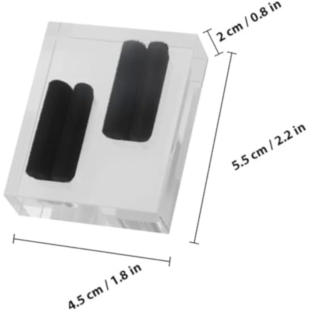 BCOATH acrylic double slot ring stand features a smooth surface and stable installation, square s...