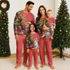 Family Casual Comfortable Long Sleeved Long Pants Christmas Printed Parent-child Set