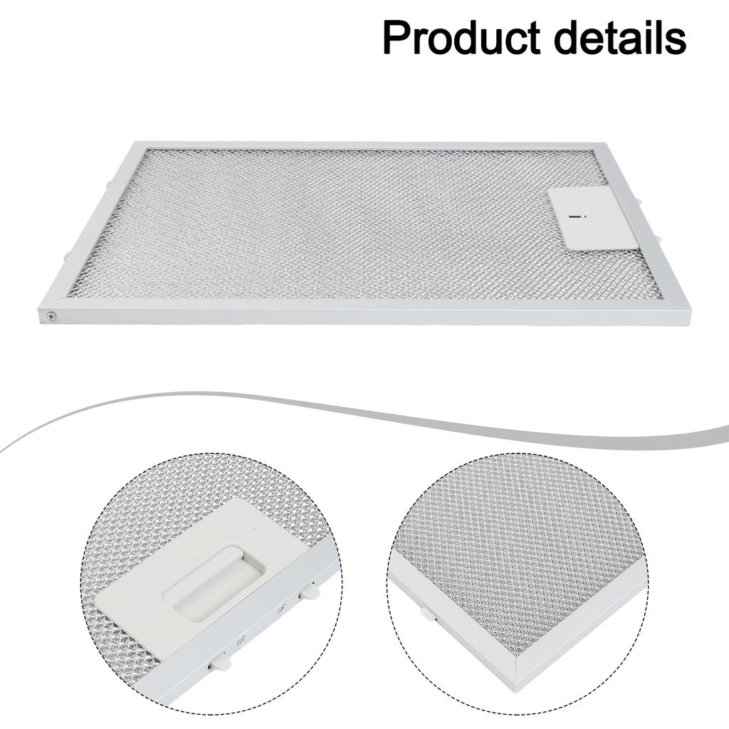 2Pcs Silver Aluminum Cooker Hood Filter Replacement 330*230*9mm Mesh Hood Vent Filter Range Hood Grease Filter Kitchen Tool