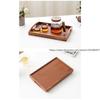 Ebony Rectangular Tea Plate Solid Wooden Storage Trays Water Cup Fruit Food Bread Sundries Serving Tray Household Organizer