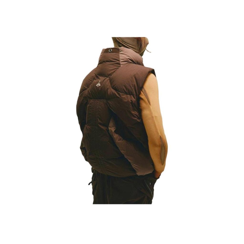 Adidas Originals X Hamcus Kolaborace FW23 Color Block Prošívaná Logovaná Stahovací Šňůrka Zipová Dolní Vesta Unisex Vesty Hnědá IU4840