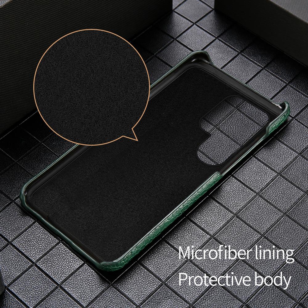 Luxury Genuine Leather Phone Case For Samsung Galaxy S 25 S25 S24 S23 Ultra S21 S22 Plus Note 20 A55 5G Back Cover