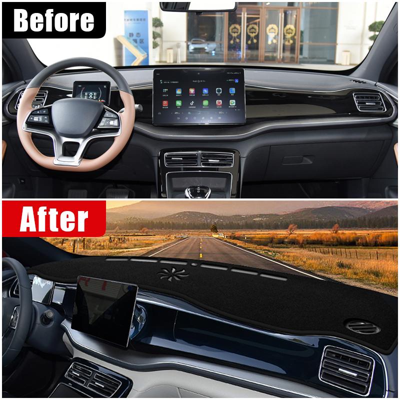 For BYD Qin Plus 2021 2022 2023 Car Dashboard Cover Avoid Light Pad Sun Shade Case Anti-UV Carpets Non-Slip Mat Accessories