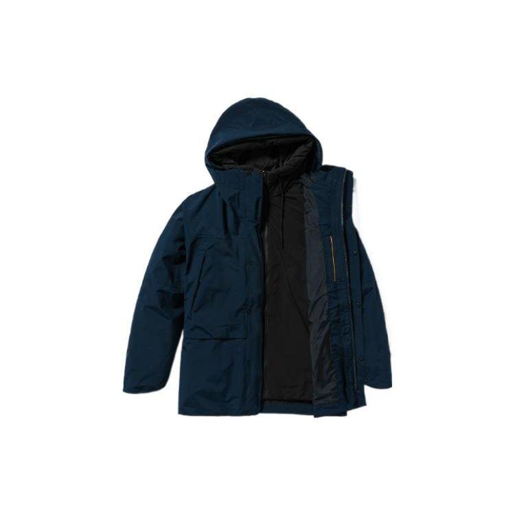 Timberland Solid Color Removable Loose Down Jacket Men Outerwear Dark-Sapphire A5RCZ-433
