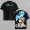 Frieren Himmel Print T-shirt Anime Frieren Beyond Journey's End Clothing Men Women Cotton Tshirts Washed T Shirt Harajuku Tops