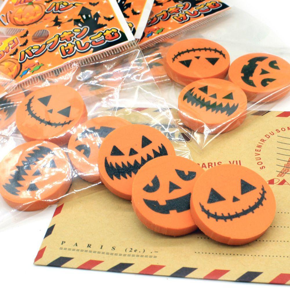 School Without Leaving Any Trace Pumpkin Eraser Correction Supplies Pencil Rubber Halloween Eraser