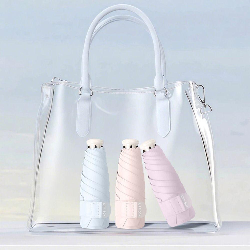 Waterproof Portable Rain Umbrella 5 Folding Folding Mini Sun Umbrella Summer Season
