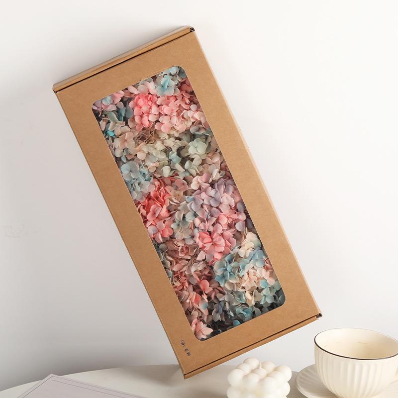 Immortal hydrangea dried flower Anna hydrangea gradual change color leaflet hydrangea immortal floating vase flower DIY material flower material