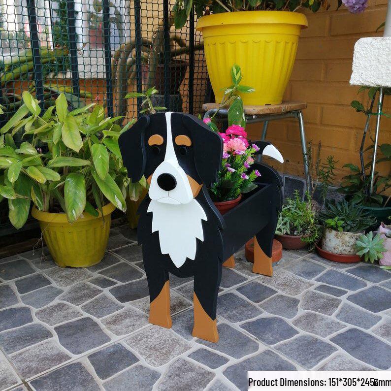 Garden Art Dog and Cat Flower Pot Set
