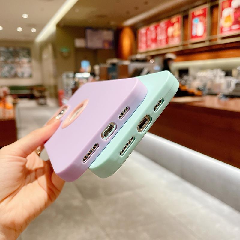 Candy Color Bumper Phone Case For Iphone 13 12 11pro Max Xr Xs Max X Xs 7 8 Plus 11pro 12 Silicone Shockproof Soft Back Cover