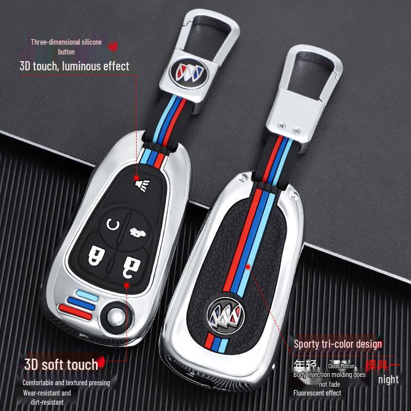 Buick Key Case for Modified Folding Keys: Compatible with Yinglang GT/XT, Junyue, Junwei, Kaiyue Models.