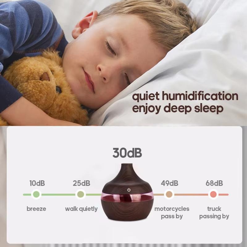 Wood Grain Humidifier 300ml USB  Diffuser Atomizer USB Household Humidifier Hydrating Instrument Desktop Humidifier Humificador
