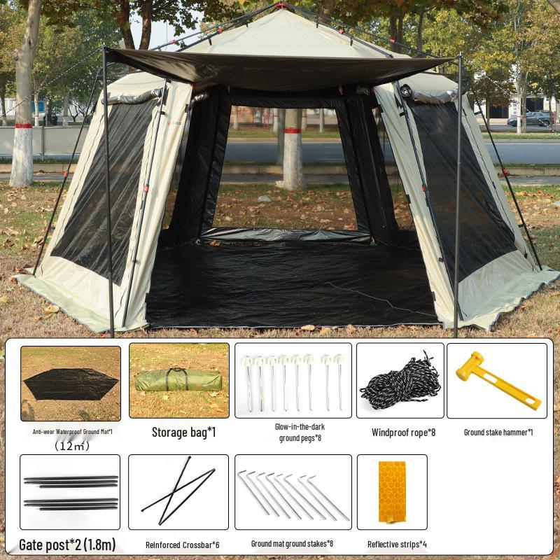 Portable 12m² Rain & Sunproof Wind-Resistant Floor-to-Ceiling Window Camping Equipment