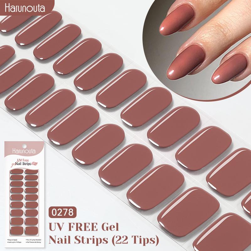 22 stroken UV-vrije nagelgelstrips Liefdevolle gelpolish nagelsticker Uithardingsvrije zelfklevende stickers voor nagels Langdurige wrap