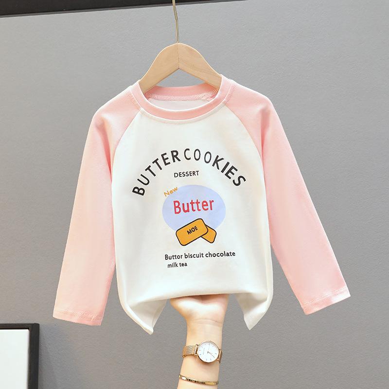 

Детская рубашка с цветными буквами и длинными рукавами, топы, футболка, детская футболка для детей старше 3 лет