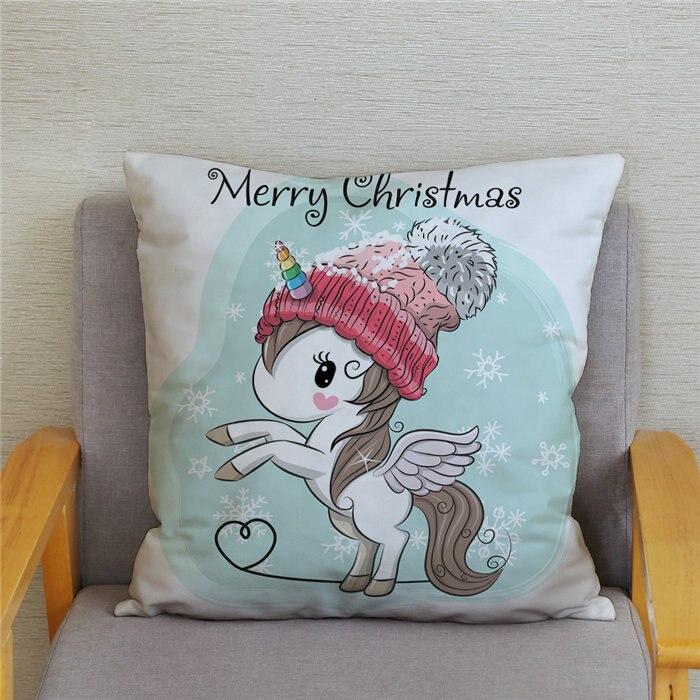 45*45 Square Pillowcase Home Decor Pillowcase Cushion Cover Cute Cartoon Unicorn Print Pillowcase