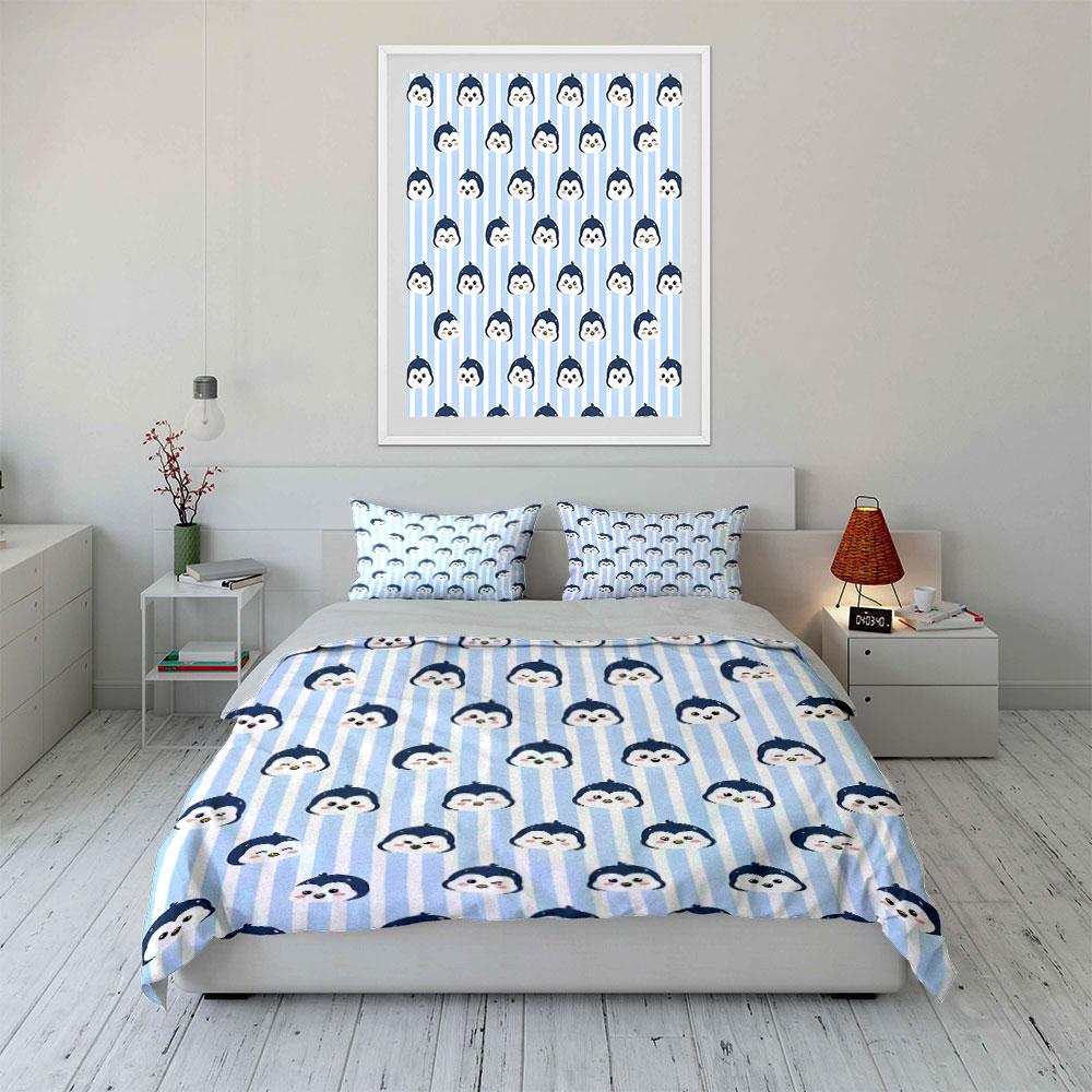 Adorable penguin parade dreams Bedding sets Duvet covers Pillowcases(1* Duvet Cover 2* Pillowcases without duvet insert)