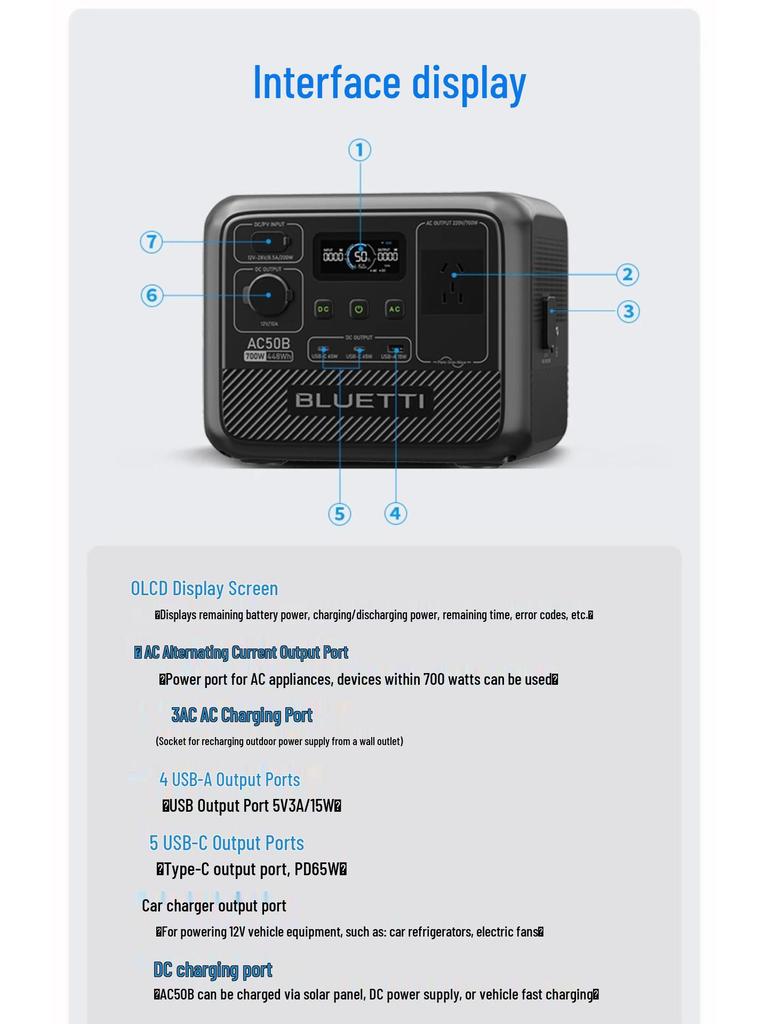 Platinum Land Emperor AC50B 220V High-Power Portable Lithium Iron Phosphate Outdoor Battery