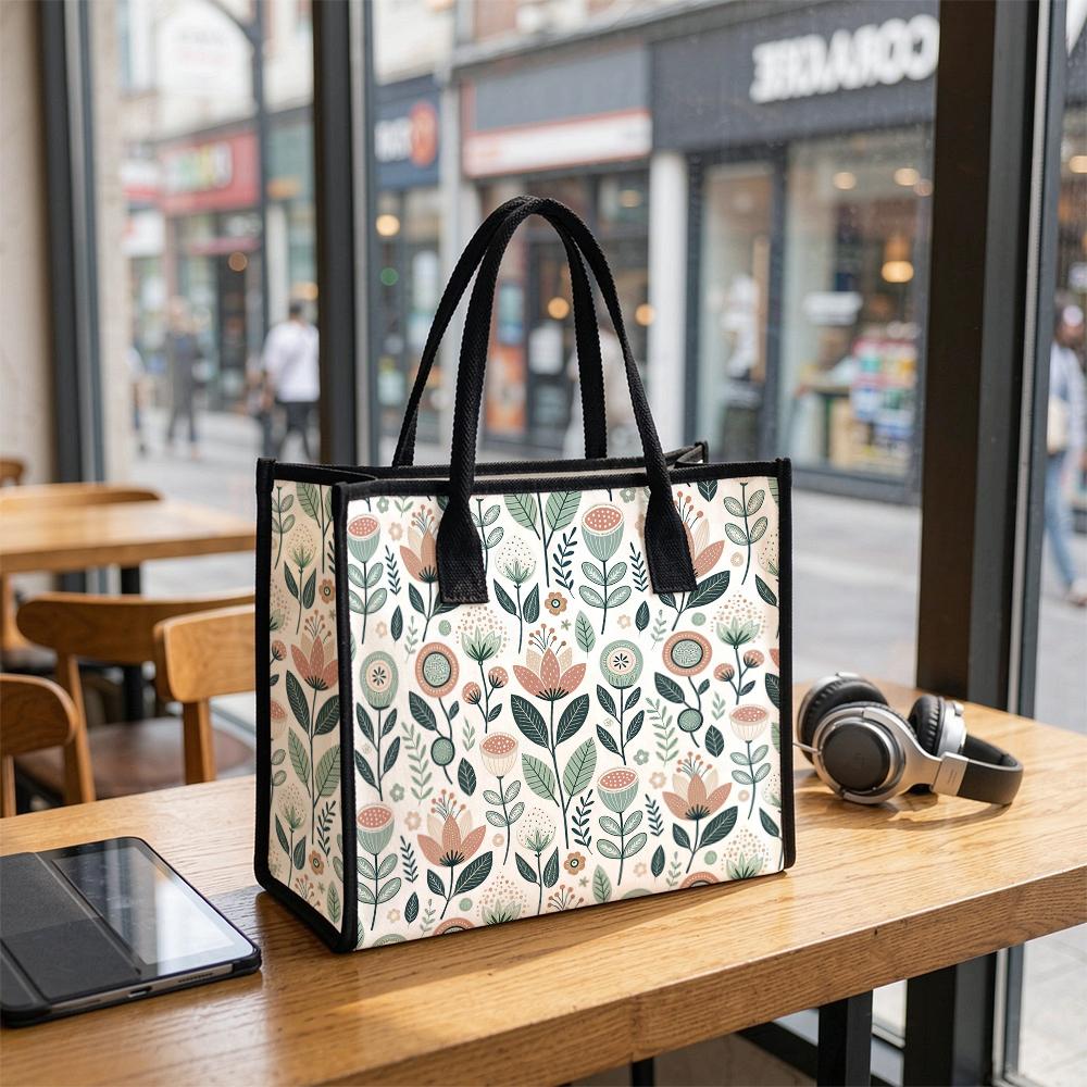Cute Floral Print Casual Tote Bag