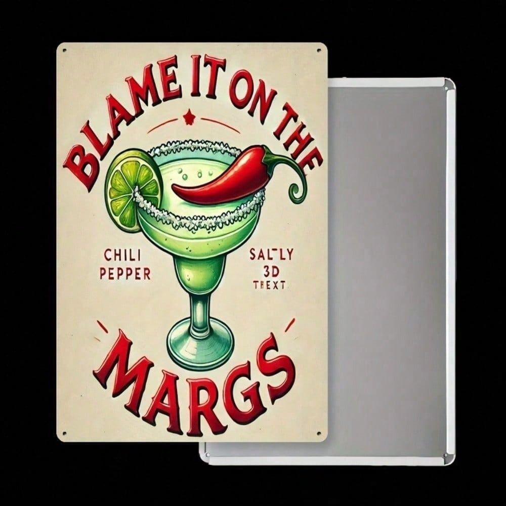 Metal Wall Art Mexican Pepper and Lime Sign for Bar Cafe Vinyl Poster Gift