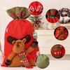 Knitted Two-Tone Santa Claus Backpack Doll Christmas Gift Bag for Children