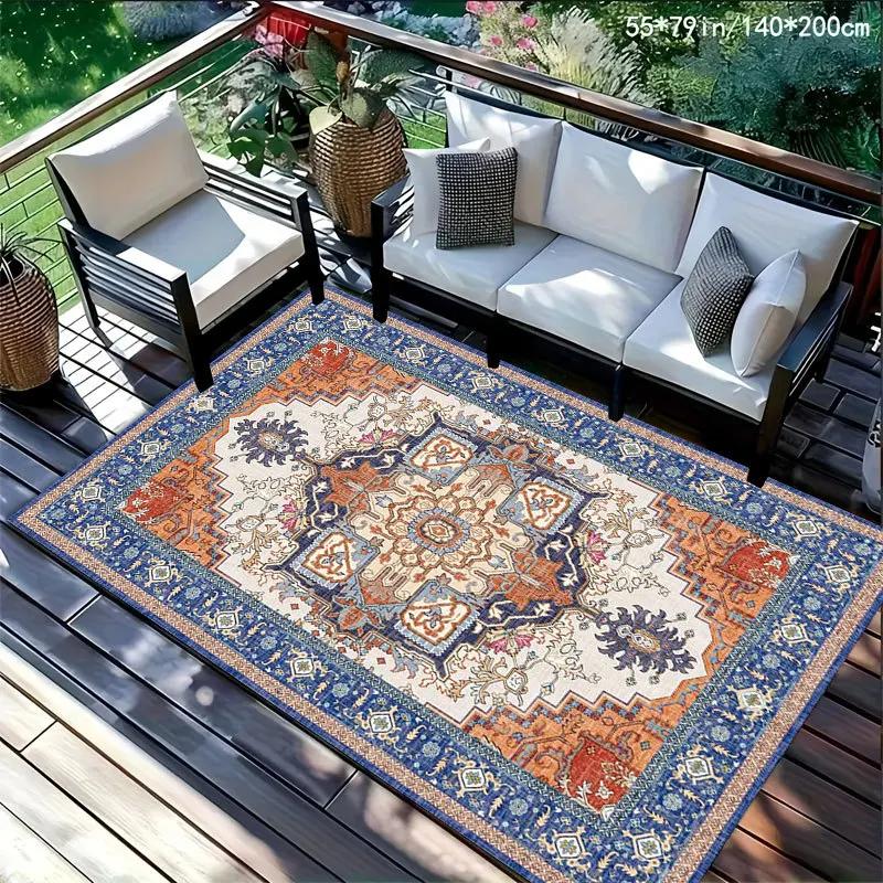 Bohemian Style Carpet - Durable Outdoor Picnic Carpet, Living Room Carpet, Bedroom Floor Mat, Home Decoration