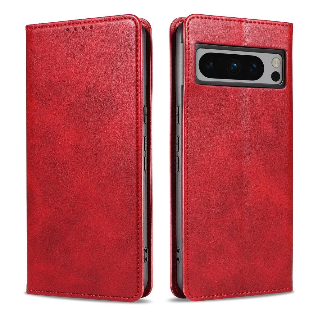 Compatible Pixel 8/8A Leather Case, Pixel 7 Calf Pattern Flip Cover