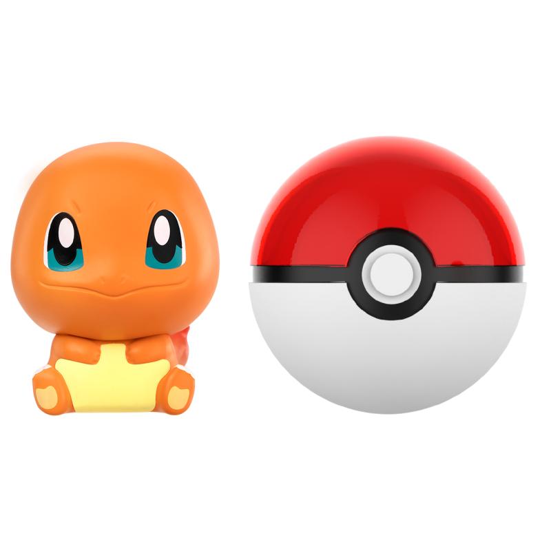 PokeBall Mini Doll Action Figures Pikachu Charmander Bulbasaur Genuine Model Ornament Children's Toy Gift