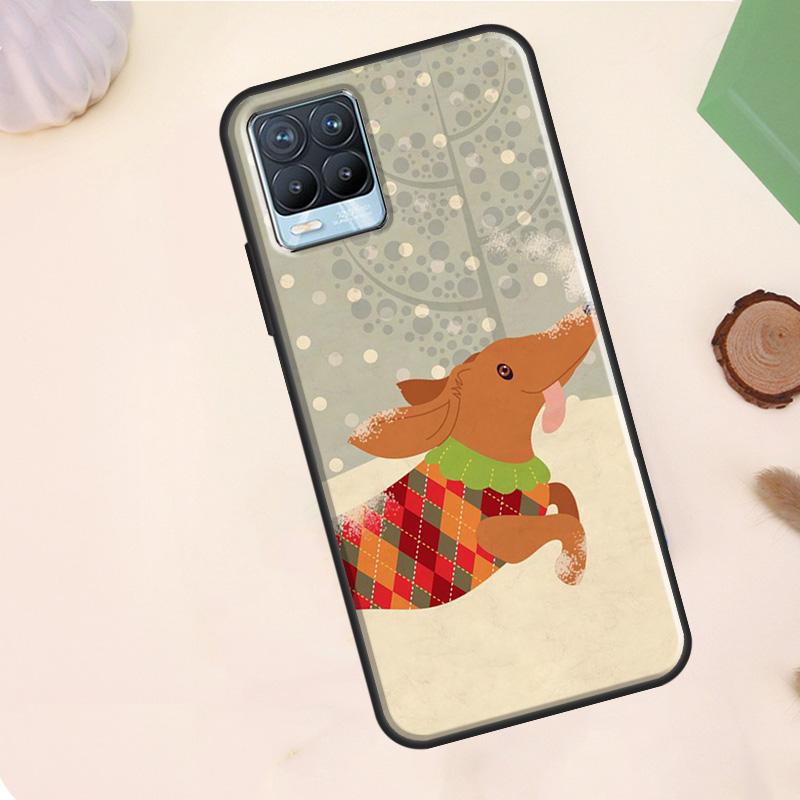 Dachshund Silhouette Dog Case For Realme C75 C63 C61 C55 C51 C53 C35 C65 C67 C71 11 12 13 14 15 Pro Plus GT6 GT7 Pro
