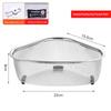 Upgraded Stainless Steel Triangular Sink Drain Basket and Filter for Leftovers and Produce