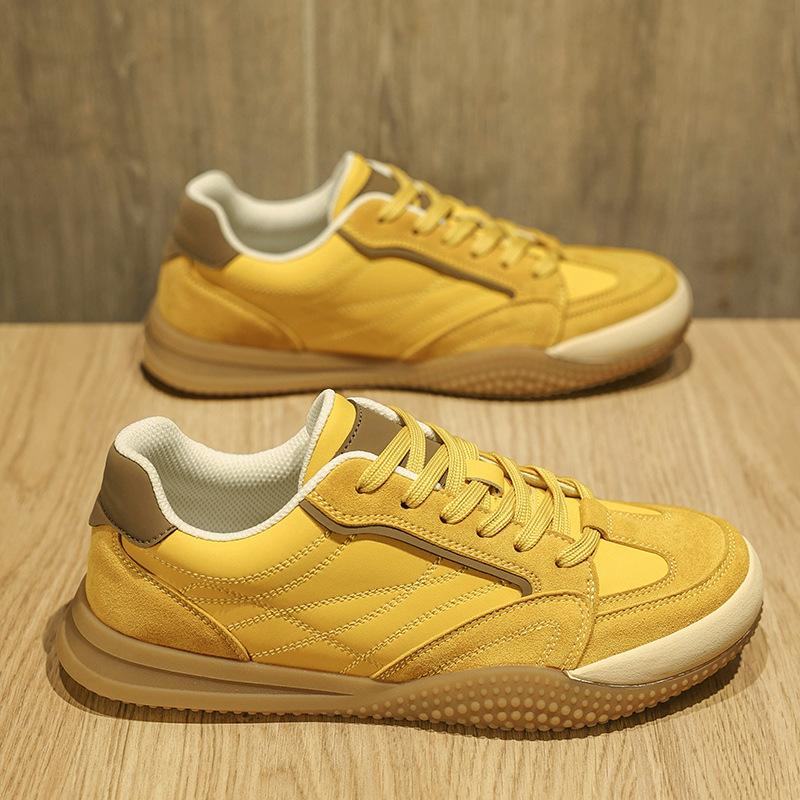 Autumn black leather sports Forrest Gump board shoes soft sole non-slip casual moral training shoes