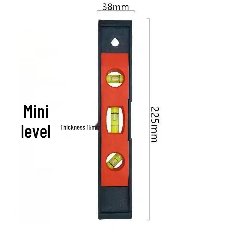 Precision Magnetic Multi-Angle Mini Spirit Level and Measuring Ruler for Household Decoration