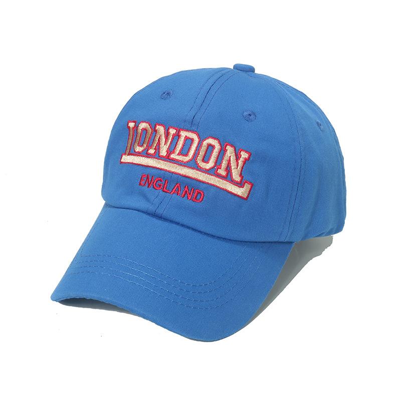 Baseballkappe mit aufgesticktem LONDON-Buchstaben, Outdoor-Freizeit-Sonnenhut für Frühling und Sommer, Entenschnabelkappe für Damen und Herren, verstellbar