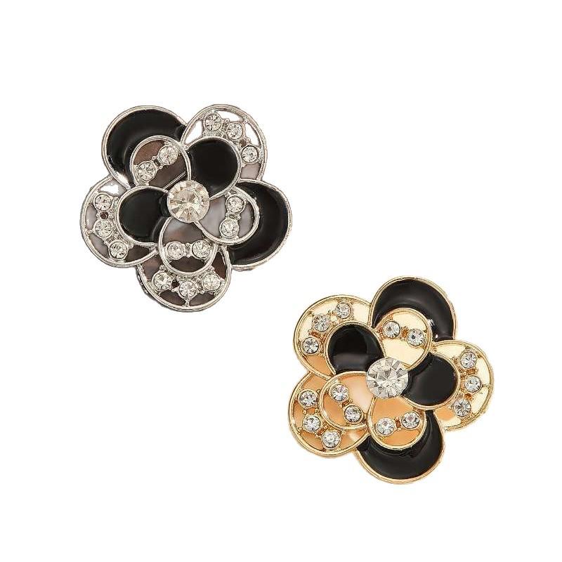 Elegant Enamel Rose Lapel Pin - High-End Brooch for Suits and Coats