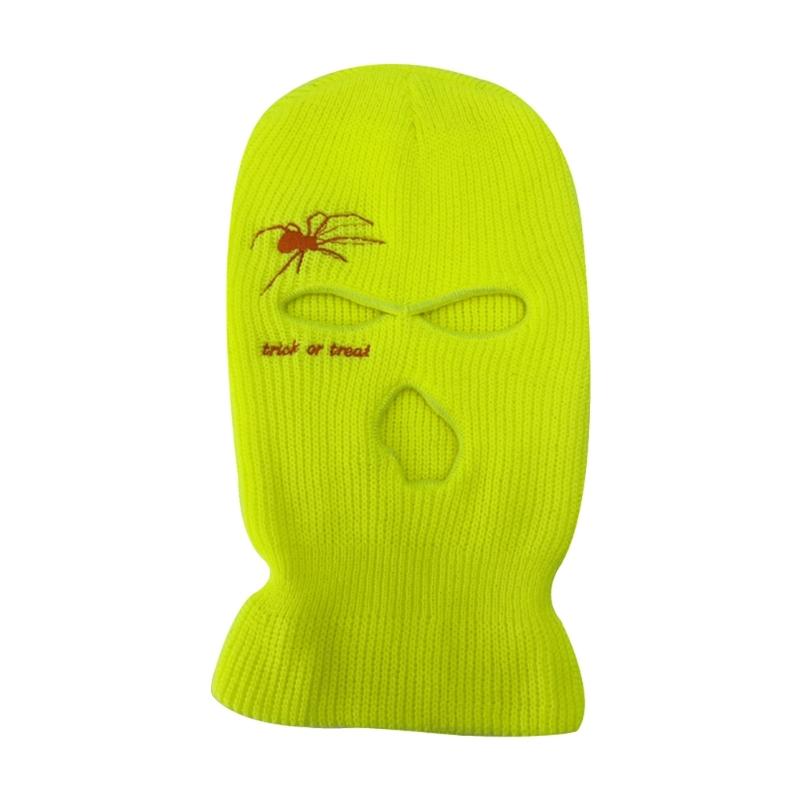Embroidery Spider Face Mask Motorcycle Tactical Face Cover Balaclava Ski Mask Full Face Mask Cosplay Halloween Mask