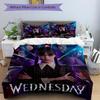 Wednesday Addams Mystery Print 3Pcs Bedding Setduvet Cover With 2 Bedropillowcase Home Birthday Gift